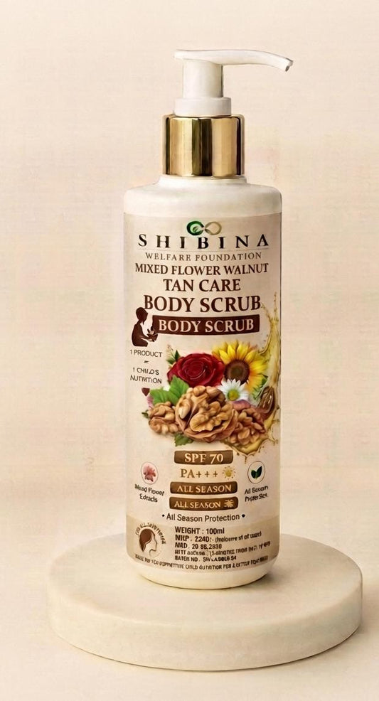 Shibina Mixed Flower Tan Care Body Scrub