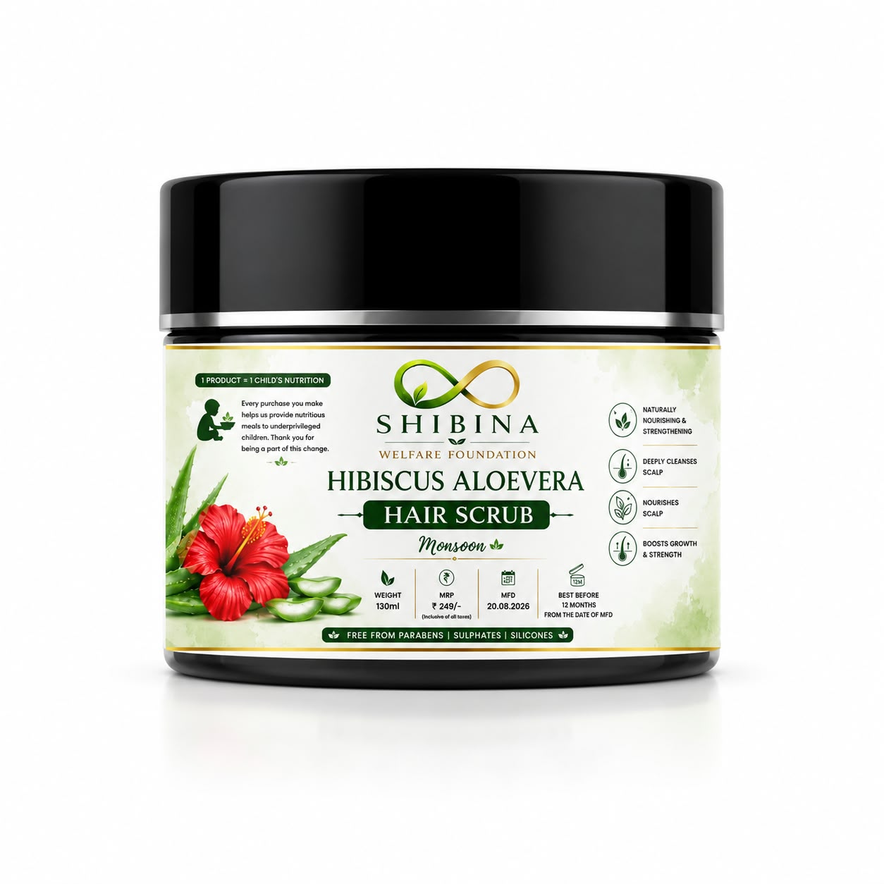 Shibina Hibiscus Aloe vera Hair Scrub