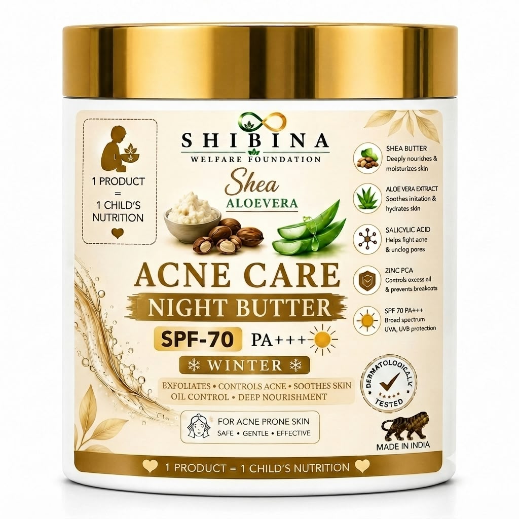 Shibana Shea Aloevera Acne Care Night Butter SPF-70 PA+++ (Winter)