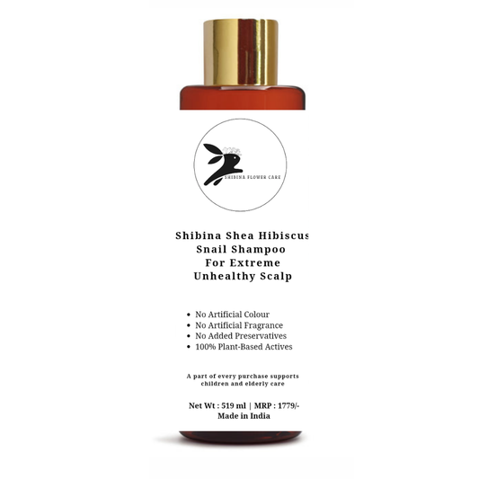 Shibina Shea Hibiscus Snail Shampoo for Dry, Damaged & Unhealthy Scalp | Deep Nourishing & Repair Shampoo | Hydrating, Smoothening Cleanser | Dermatologically Tested