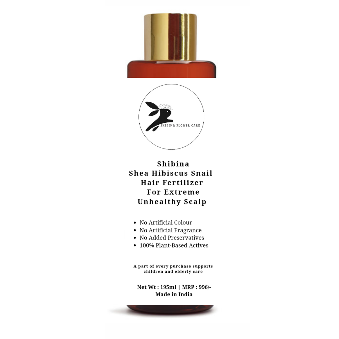 Shibina Shea Hibiscus Snail Hair Fertilizer for Extreme Unhealthy Scalp | Deep Nourishment & Scalp Repair Formula | Strengthens Roots & Improves Hair Texture | Dermatologically Tested