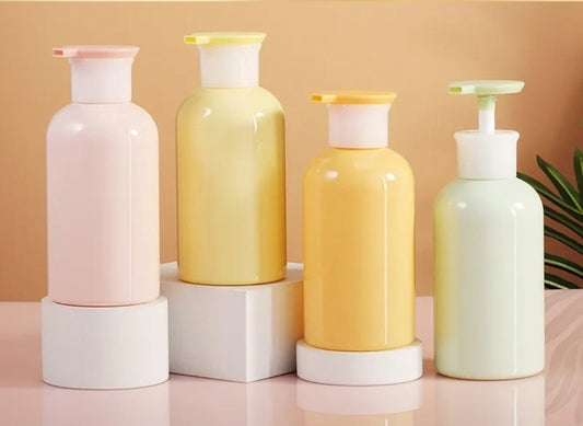 300ml Colourful Pump Bottle with Cosmetic products ( Ready For Third Party Manufacturing )