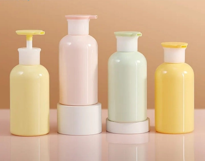300ml Colourful Pump Bottle with Cosmetic products ( Ready For Third Party Manufacturing )