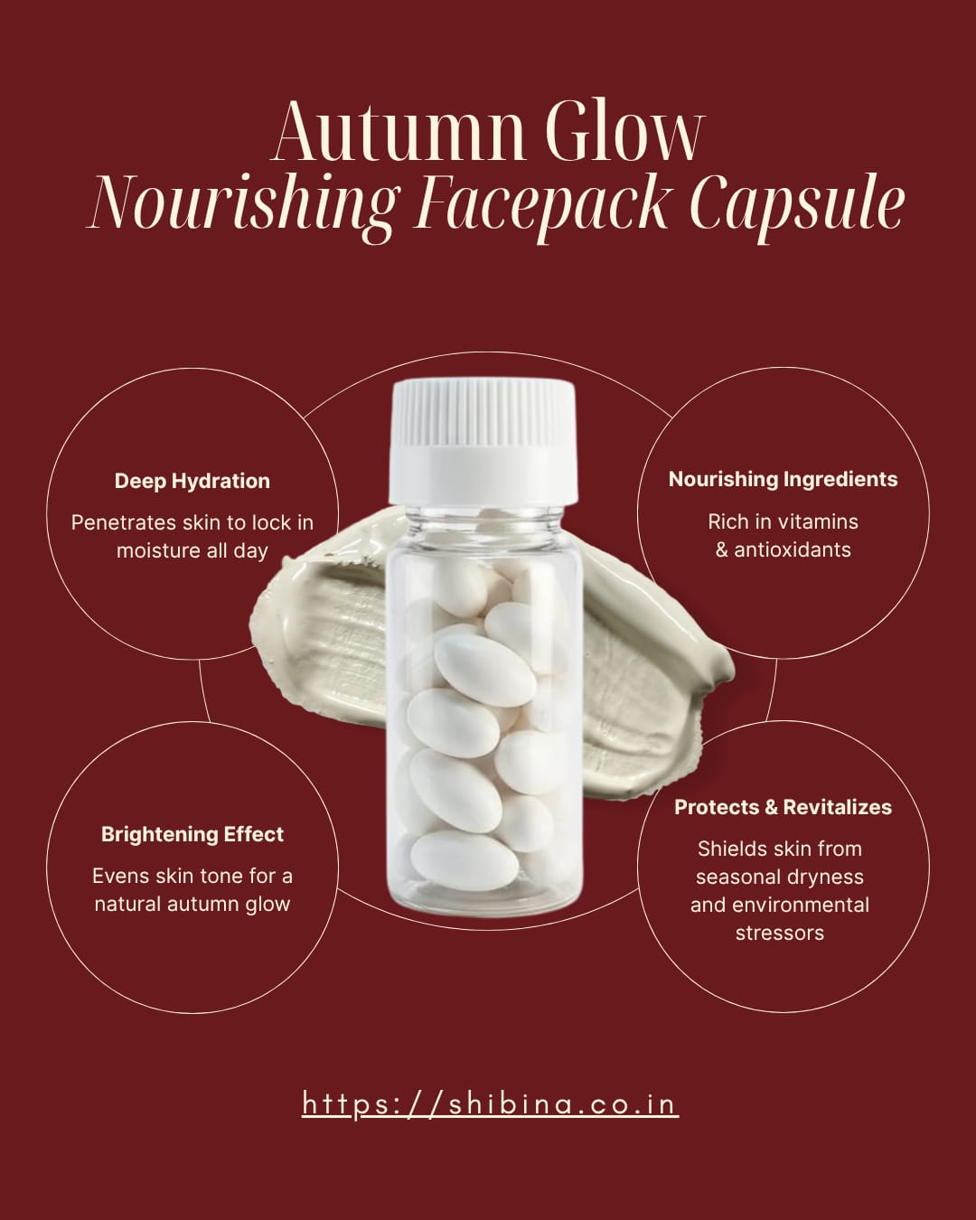 Shibina Autmn Glow Nourishing Face pack Capsules