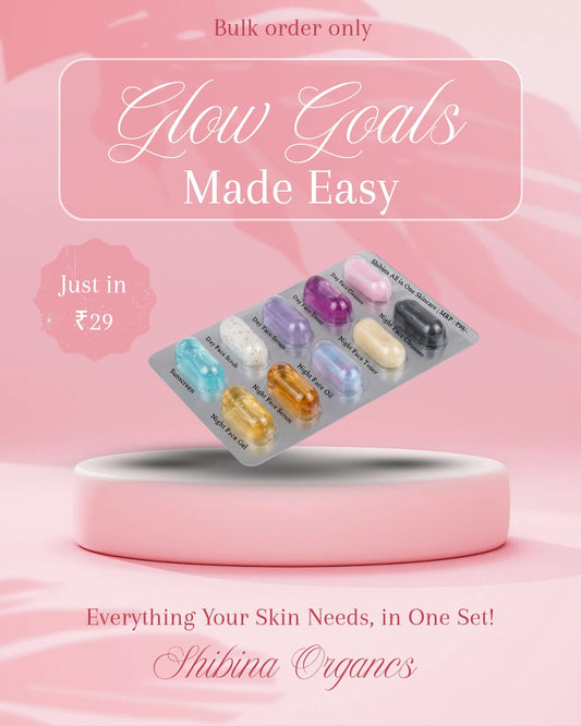 Shibina Hibiscus Glow Goals All in one Skincare Blister