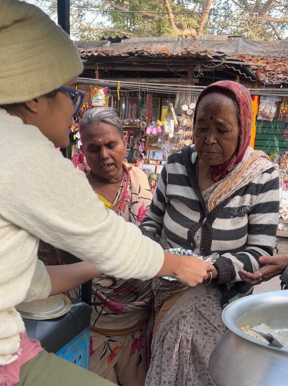 Support for Specially Abled & Homeless Elderly by Shibina