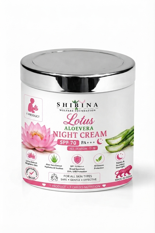 Shibina Lotus Aloe Vera Face Night Cream  SPF 70 PA+++